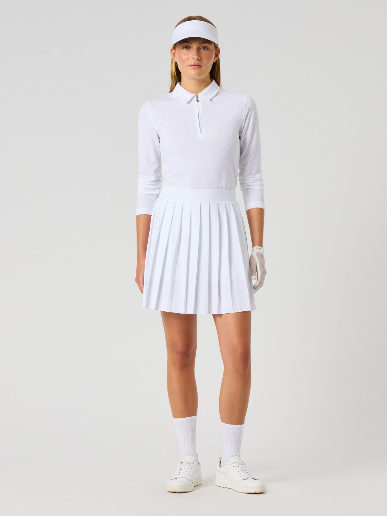 Jupe Short Athlétique Daily Drills Blanche Taille XL - Nylon, Bubble Hem, Confort Toutes Saisons