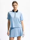 Cropped Kortärmad Tröja Breezy Blue