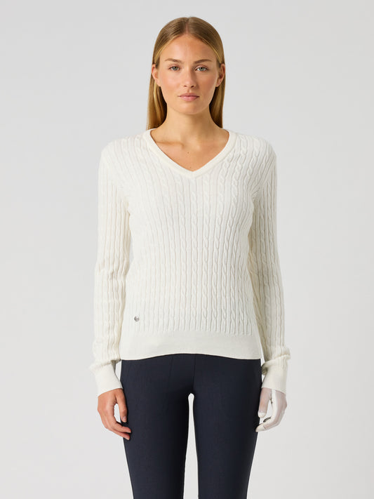 Madelene Pullover White