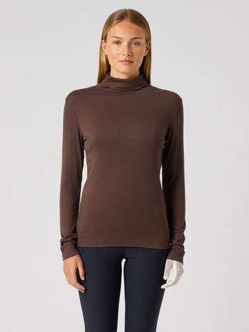 ANCONA LS ROLL NECK Brownie