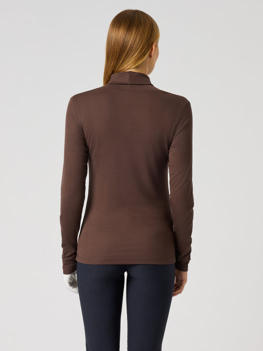 ANCONA LS ROLL NECK Brownie
