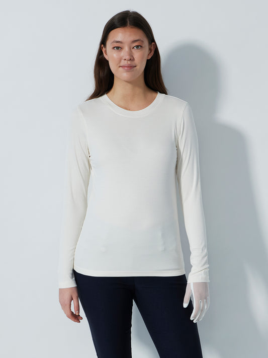 Ancona Long-Sleeved Top  Ivory