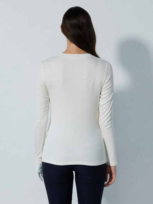 Ancona Long-Sleeved Top  Ivory