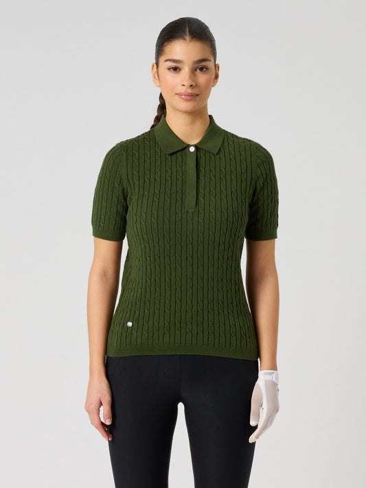 MADELENE 1/2S POLO SHIRT Khakora