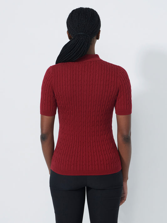 Madelene Short-Sleeved Top Winery