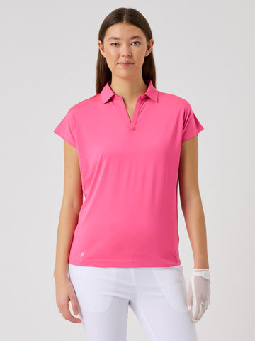 Bella Birdie Cap-Sleeved Top Radiant Pink