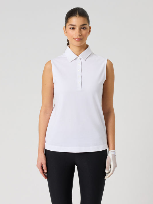 Fairway Sleeveless Top White