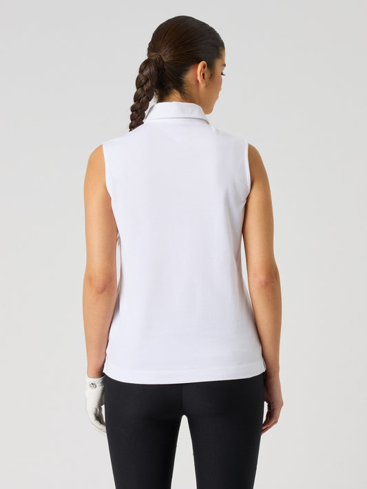 Fairway Sleeveless Top White