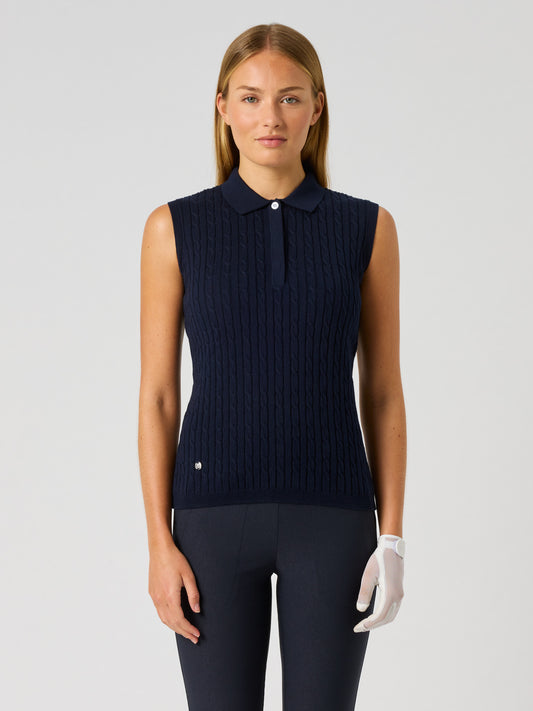 Madelene Sleeveless Top Navy