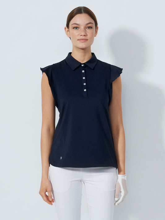 Luxe Sleeveless Top Navy