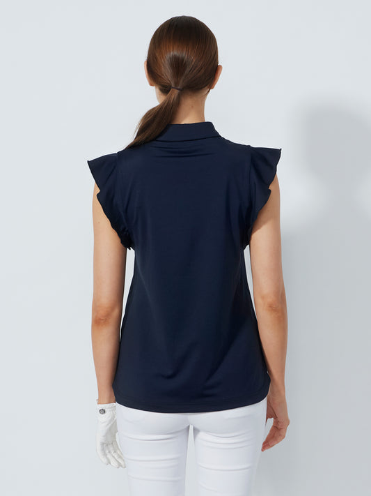 Luxe Sleeveless Top Navy