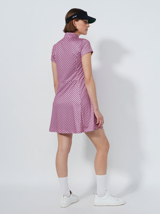 Printed Cap-Sleeved Dress 88 CM Pop Geo