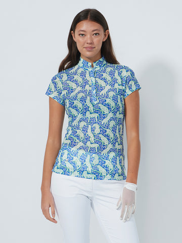 Breeze Mesh Cap-Sleeved Top Jaguar