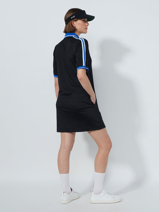 Pique 1/2-Sleeved Dress Black