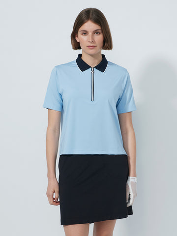 Cropped Short-Sleeved Top Breezy Blue