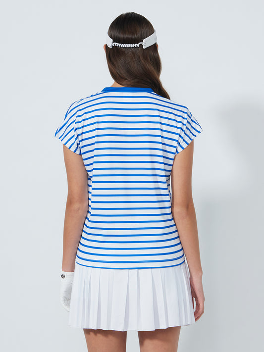 Itami Cap-Sleeved Top Nautical Blue
