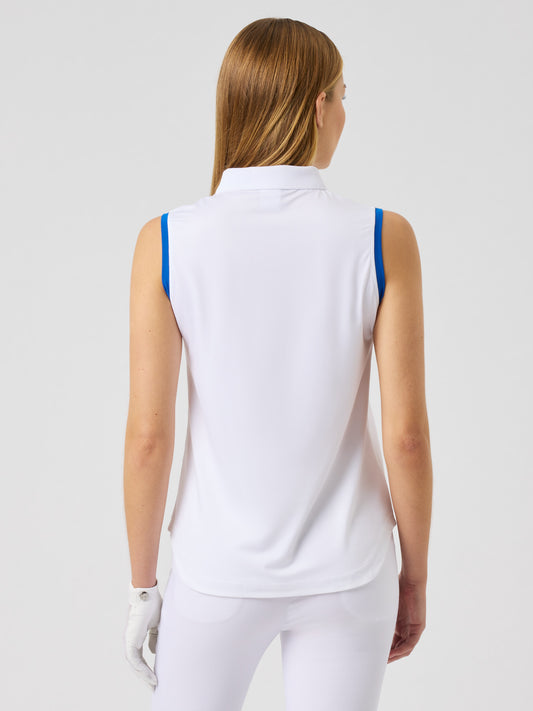 Argyle Sleeveless Top Mid Blue