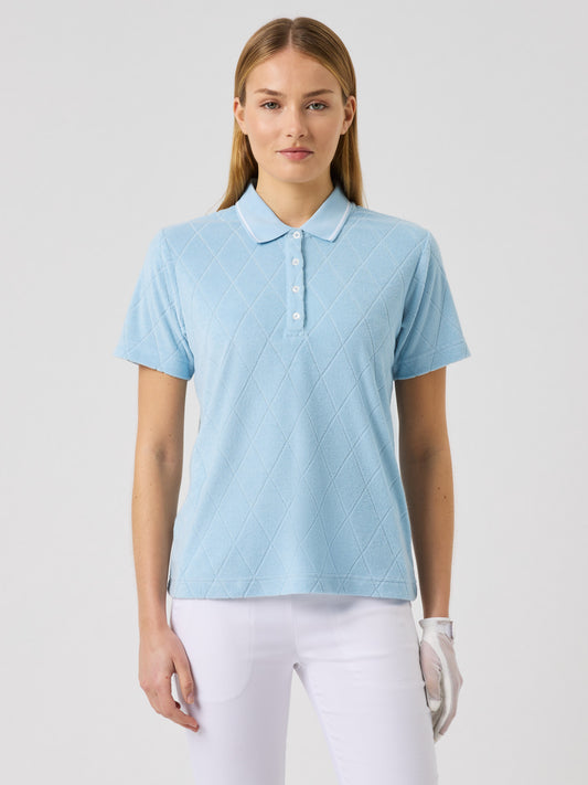 Terry Touch Short-Sleeved Top Breezy Blue