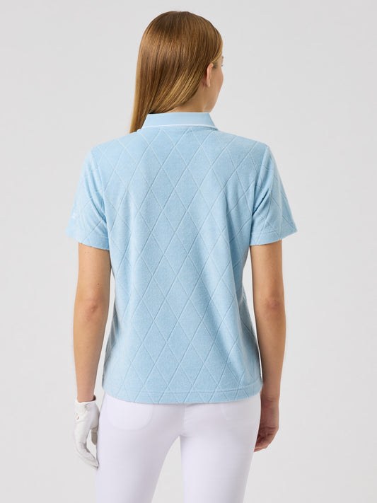 Terry Touch Short-Sleeved Top Breezy Blue