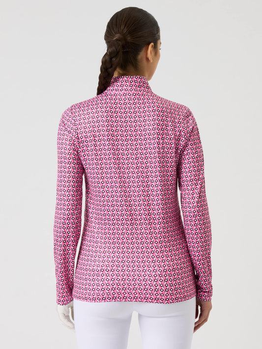 Sheermotion Long-Sleeved Top Geometric Palm Tree