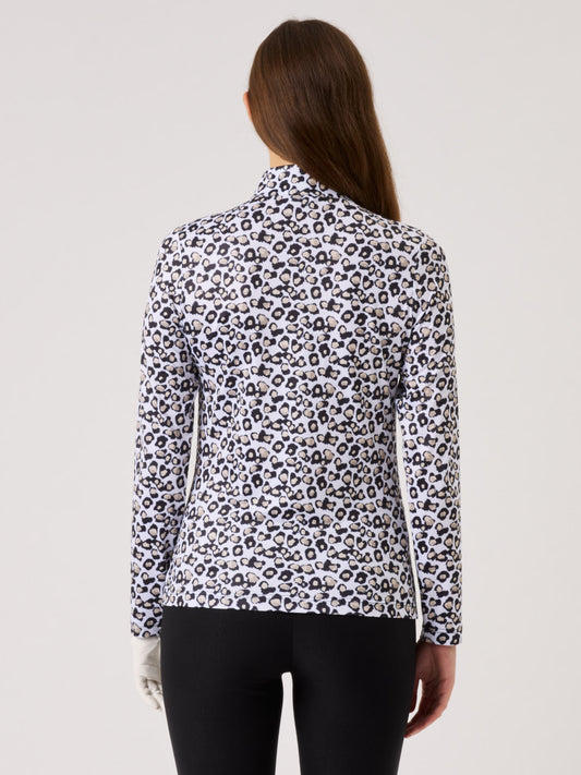 Sheermotion Long-Sleeved Top Leo Contrast