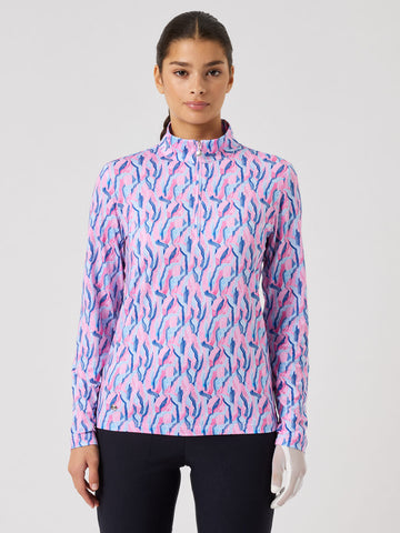 Sheermotion Long-Sleeved Top Swerly Stripe