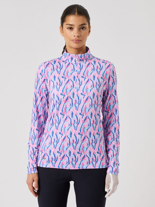 Sheermotion Long-Sleeved Top Swerly Stripe