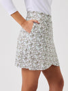 Dull Printed Wrap Skort 45 cm Abstract Swirl