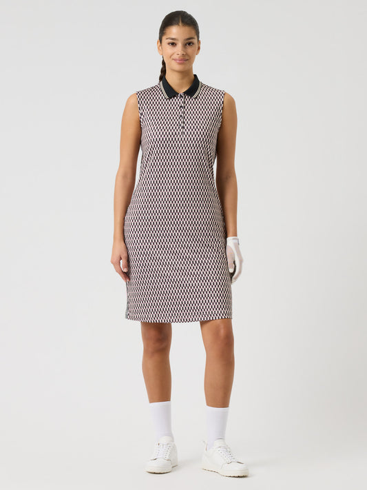 Geometric Sleeveless Dress 94 cm Abstract Wave