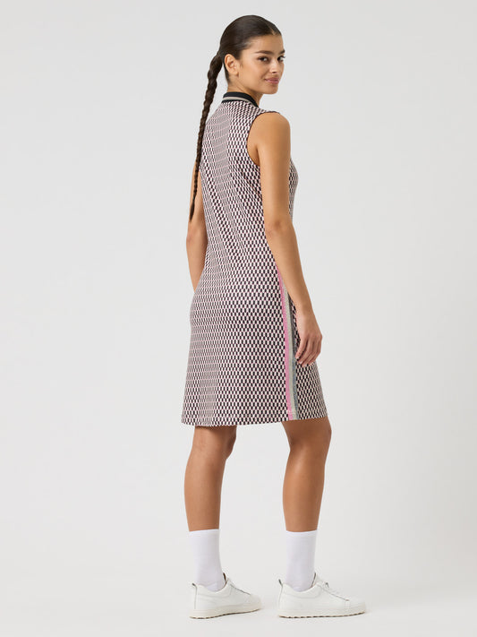 Geometric Sleeveless Dress 94 cm Abstract Wave