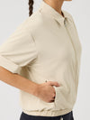 1/2-Sleeved T-Shirt Jacket Oyster
