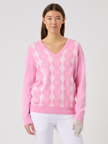 Argyle Pullover Prism Pink