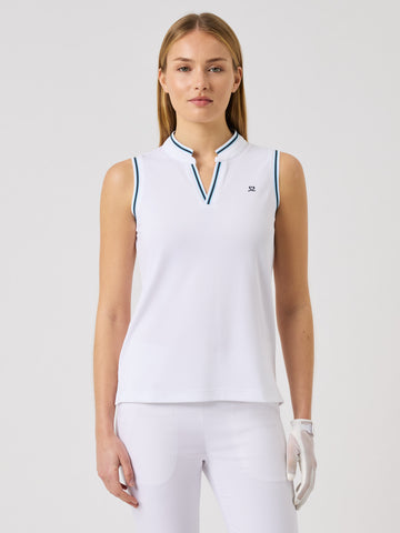 Round Neck Sleeveless Top White