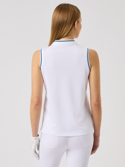 Round Neck Sleeveless Top White