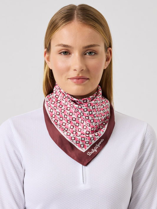 Print Scarf Geometric Palm Tree