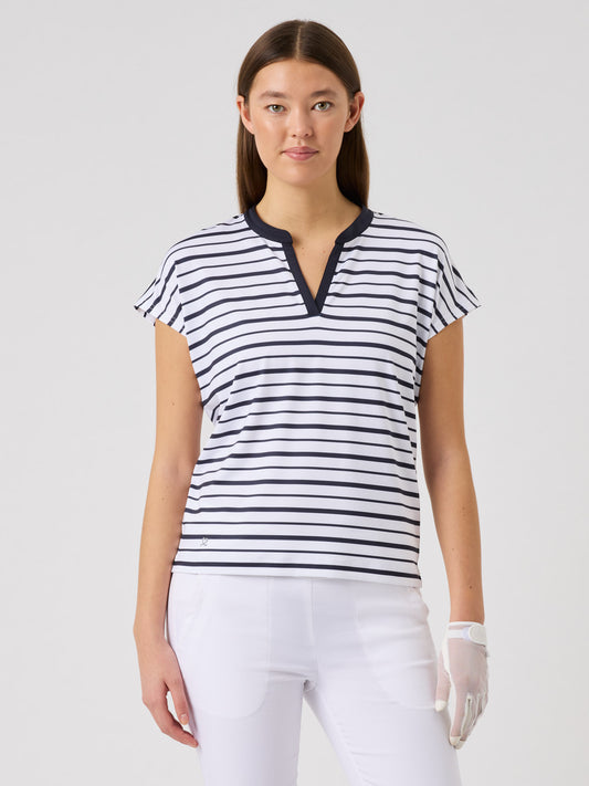 Itami Cap-Sleeved Top Navy