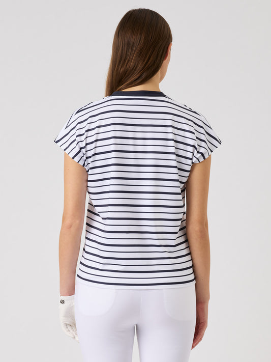 Itami Cap-Sleeved Top Navy