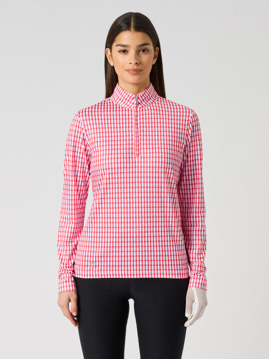 Printed Air Ls Half Neck Sunny Geo