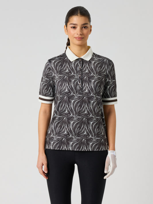 Printed 1/2s Polo Shirt Zebra