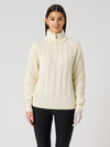 Cable Ls Pullover Lined Ivory