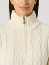 Cable Ls Pullover Lined Ivory