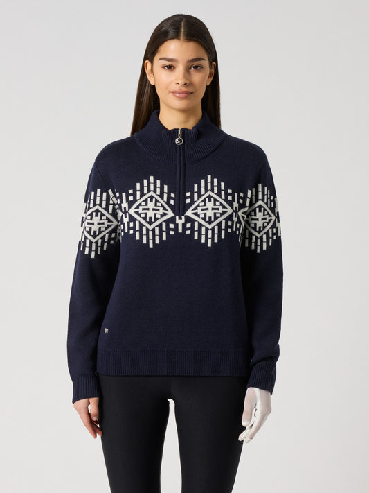 Half Neck Pullover Unlined Navy