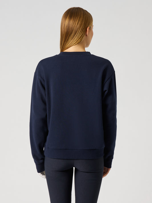Logo Application Sweatshirt Navy