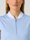 Ribbed Sl Polo Shirt Light Blue