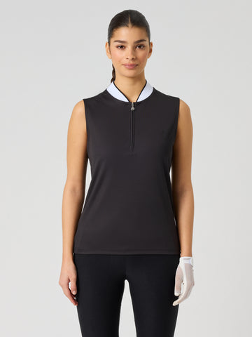 Ribbed Sl Polo Shirt Black