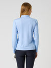 Ribbed Ls Polo Shirt Light Blue