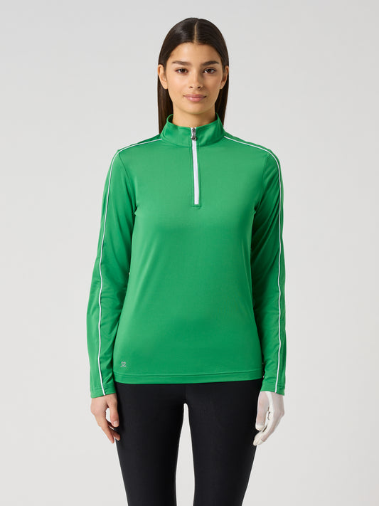 Piping Ls Polo Shirt Leaf