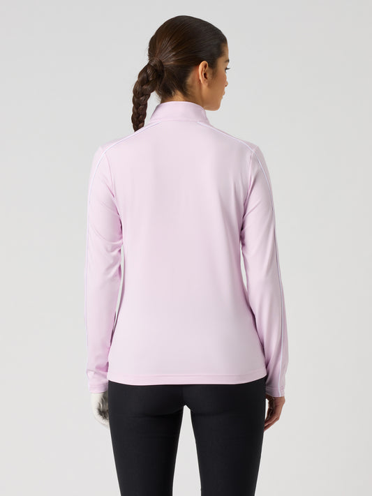 Piping Ls Polo Shirt Pink