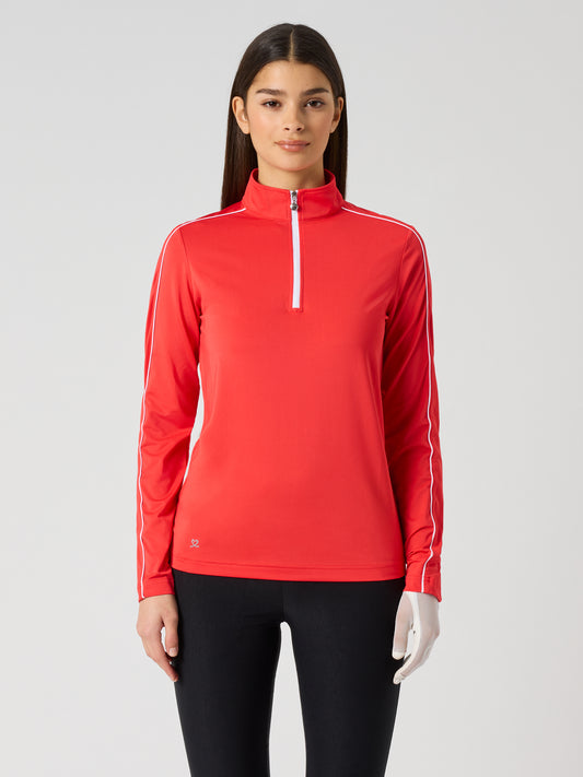 Piping Ls Polo Shirt Poppy red