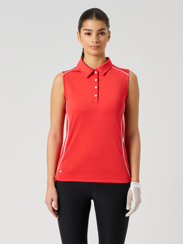 Piping Sl Polo Shirt Poppy red